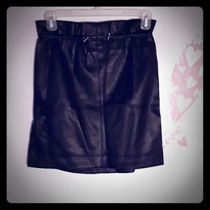 NEW H&M Paperbag Leather Skirt 2